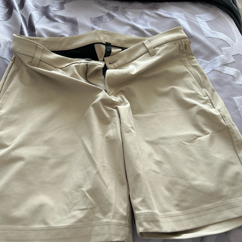 Lululemon Athletica Tan Flat Front Men's Shorts